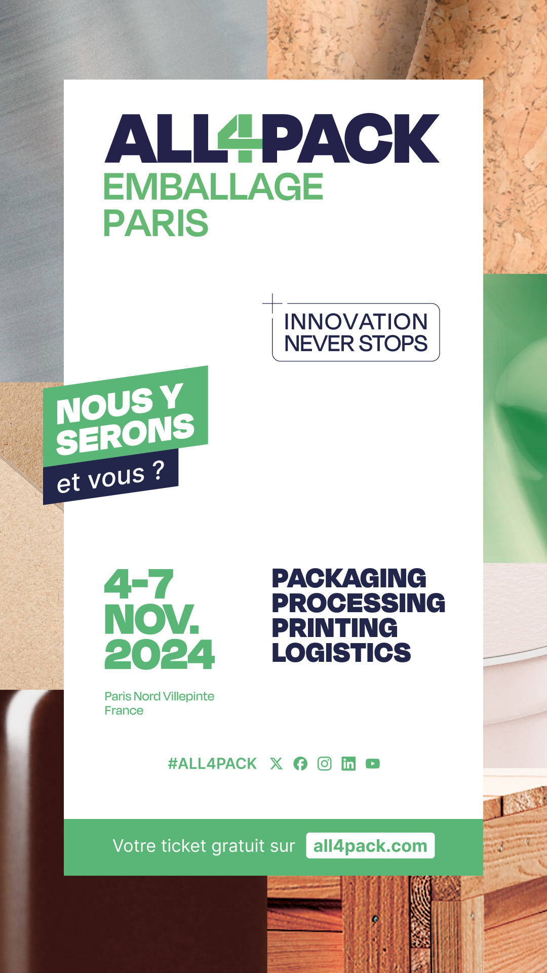 Salon ALL4PACK - 4 au 7 novembre