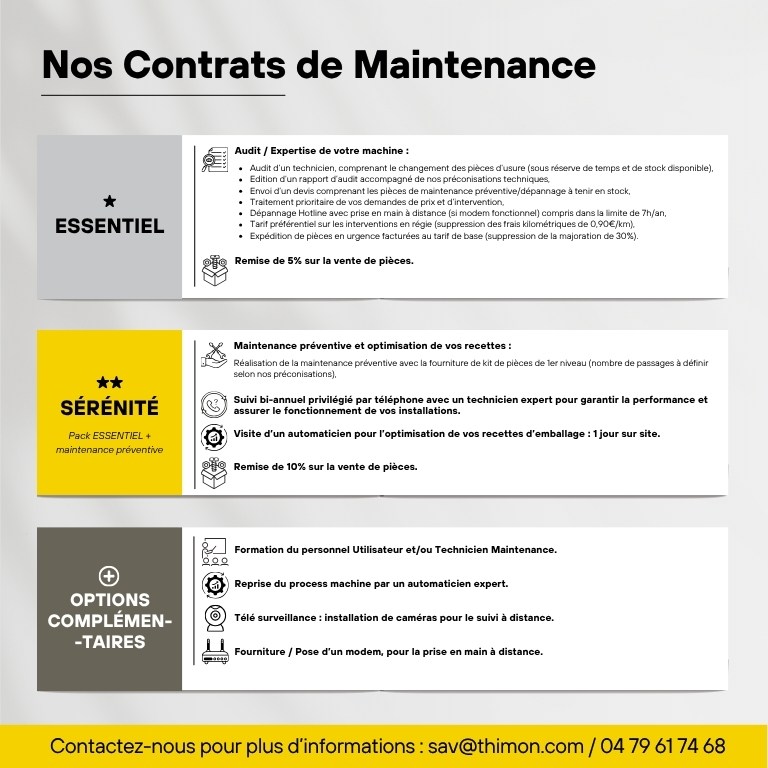 Présentation contrats de maintenance Thimon